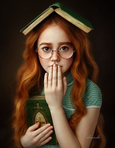 gingerhairedgirlwithbook