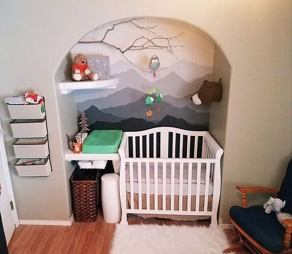 Nursery Nook | Nursery nook, Master bedroom nursery, Baby boy room nursery
