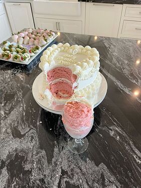 Gender reveal cake