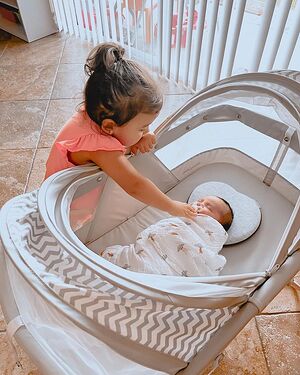 Toddler meets baby brother for the first time 🥰