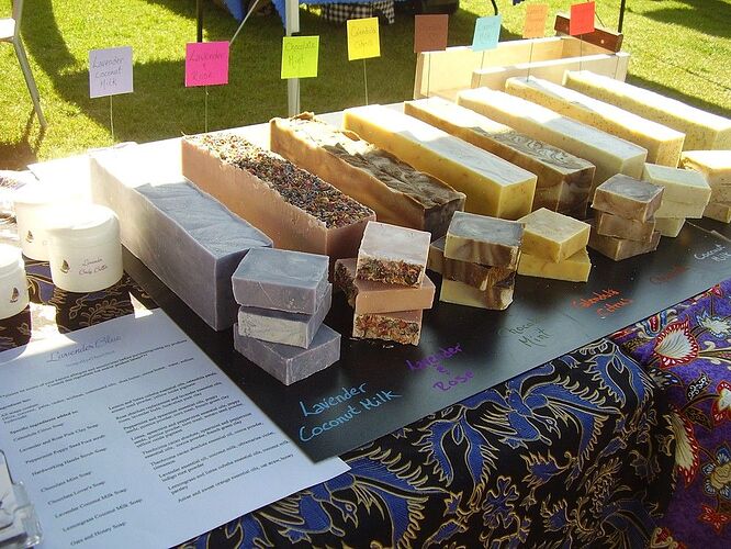 Lavender Blue Fine Artisan Soaps | Craft booth displays, Soap display, Farmers  market display