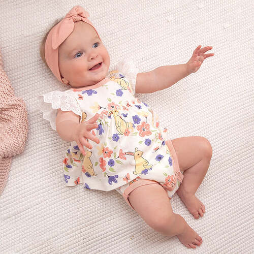 Baby Girl Easter Garden Skirted Bodysuit – Tesa Babe