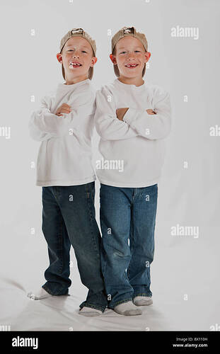 Identical Twins Blond Boys High Resolution Stock Photography and Images -  Alamy