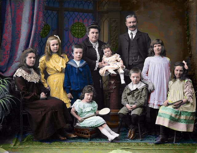 family portraits 1906 Colorized by Pearse_